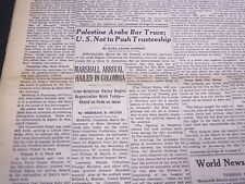 1948 MARCH 30 NEW YORK TIMES - PALESTINE ARABS BAR TRUCE - NT 4350 picture