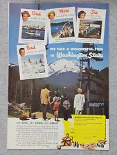 1951 Magazine Advertisement Page Washington State Mt Rainier Vacation Travel Ad picture