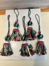 MacKenzie Childs Tassels. Green Black Ceramic Top. Retired. Five Available. picture
