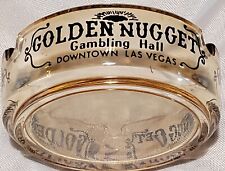 Vintage Golden Nugget Gambling Hall Casino Glass Ashtray Las Vegas Nevada picture