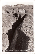 RPPC Lava Gas Mains, Craters of the Moon, Idaho- Photo Postcard c1930 picture