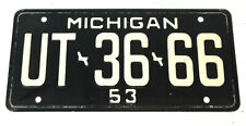 Vintage 1953 Michigan Wheaties Cereal Box  License Plate picture