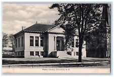 c1905s Public Library Exterior Roadside Claremont New Hampshire NH Tree Postcard picture