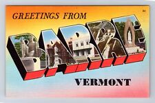 Barre VT-Vermont, LARGE LETTERS, Antique, Vintage Postcard picture