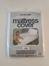 Vintage Better Home Plastic Fitted Open Bottom Mattress Cover Twin Size 1996 bx picture