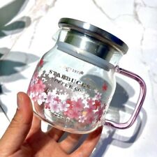 Starbucks Cup Kettle Glass Pot Rape Flower Sakura Zoo Cherry Blossoms Cup 570ml picture