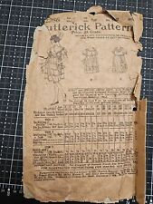 LOVELY VTG 1910s GIRLS DRESS BUTTERICK Sewing Pattern 10 picture