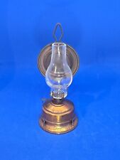 Vintage/Antique Small Copper Oil Lamp  Thick Glass Globe 7½