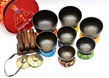 High quality Bronze singing Bowl set of 7 - Chocolate antique healing Bowls yoga picture