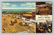 Chicago IL-Illinois YMCA Hotel Roof Garden Activities Antique Vintage Postcard picture