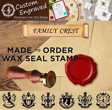 Custom Your Name Family Crest Wax Seal Stamp Coat Of Arms Sealing Wax Stamp picture