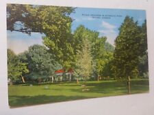 Vintage KANSAS postcard picnic grounds in Kenwood Park Salina KS 1940's  picture