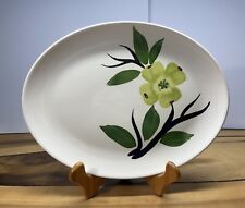 Vintage Joni China Dixie Dogwood Hand Painted Oval Platter - 11.75