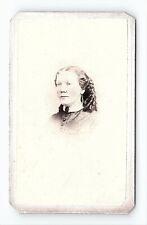 CDV Photo John Schofield Photographer Frankford PA Woman Curly Hair 2.5 x 4 cp1 picture