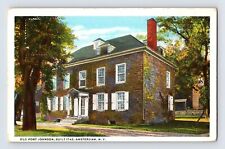 Postcard New York Amsterdam NY Old Fort Johnson 1930s Unposted White Border picture
