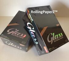 TWO FULL BOXES of GLASS 1 1/4 CLEAR CELLULOSE Cigarette rolling papers 48PKS TTL picture