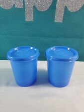 Tupperware Juice cup 6oz Set of 2 Dragonfly Blue With Matching Seal Sale picture