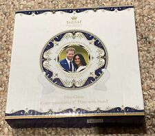Prince Harry & Meghan Markle 19th May 2018 Plate Stand 8” Royal Heritage” NEW picture