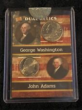 2020 The Bar Pieces of the Past Double Coin Card WASHINGTON QUARTE LINCOLN PENNY picture