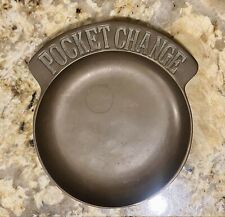 Vintage Brass Pocket Change Dish / Plate 5” Dia. picture