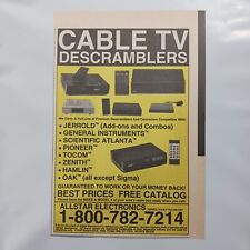 1995 VINTAGE ALLSTAR ELECTRONICS CABLE TV SCRAMBLERS PRINT AD picture