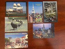 Lot of 6 Boston MA Unposted Postcard: Church Mayflower Bunker Hill Monument Duck picture