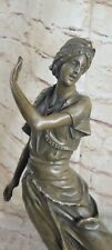 Solid Bronze Classic Statue of a maiden Standing on a bronze Black plinth Decor picture