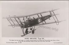Avro Biplane 504 RPPC, Royal Air Force RAF WWI, Early Aviation Photo Postcard picture