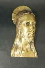 Vtg.French Bronze Jesus Christ Wall Hanging 3D Religious Christian Wall Art picture