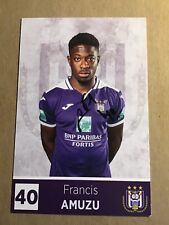 Francis Amuzu, Belgium 🇧🇪 RSC Anderlecht 2019/20 hand signed picture
