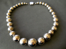Native American Sterling Silver Round Navajo Pearls Bead Necklace 19