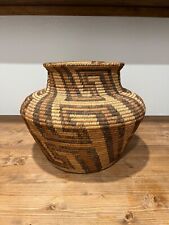 RARE Large Antique 1930s Tohono O’Odham Woven Basket, Good Condition picture