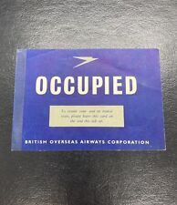 1950’s Occupied Seat Card British Overseas Airways Corp. Constellation Airplane picture
