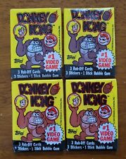 1982 Topps Donkey Kong Trading Cards Wax Packs - Lot Of 4 Sealed Packs picture