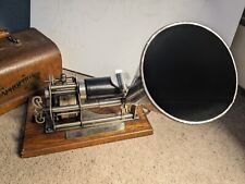 1897 AMERICAN COLUMBIA GRAPHOPHONE TYPE BX PHONOGRAPH w/ HORN twin spring motor picture