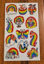 Vintage 1980s Russ Puffy Stickers Super Stick Ons Rainbow Insect Bird Flower  picture