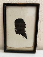 Antique Portrait Silhouette of Man Signed Levin picture
