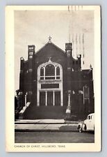 Hillsboro TX-Texas, Church of Christ, Antique Vintage c1951 Souvenir Postcard picture
