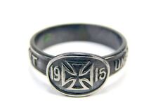 German Germany Antique Old WW1 Patriotic Ring Iron Cross 1915 v picture