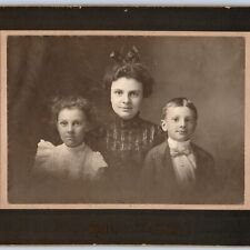 c1900s Cleveland, OH Adorable Mother & Children Cabinet Card Cute Photo Bill 1G picture
