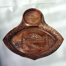 Vintage Copper Tray Seattle Washington From Ye Olde Curiosity Shop Gift Decor picture