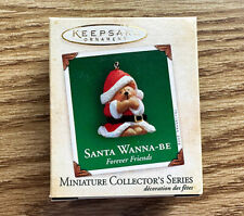 2004 Santa Wanna-Be ~ Teddy Bear in Santa Suit ~ Hallmark Miniature Ornament picture