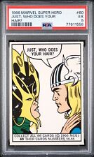 1966 Donruss Marvel Super Heroes #60 Who Does Your Hair? THOR HELA PSA 5 EX picture