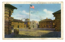 Chicago World's Fair 1933 Interior View Fort Dearborn Vintage Postcard Illinois picture