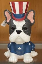 Humane Society French Frenchie Bulldog Or Boston Figurine Patriotic July 4th NWT picture