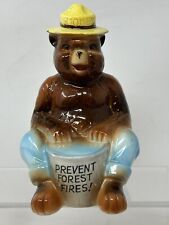 VINTAGE NORCREST SMOKEY THE BEAR BOOKEND CERAMIC VTG HTF A-435 RARE JAPAN MADE picture