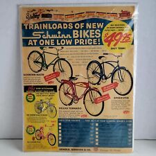 Vtg 1959 Schwinn Bicycle Ad (Racer, Deluxe Tornado, Speedster, Pixie) L👀k 🚲 picture