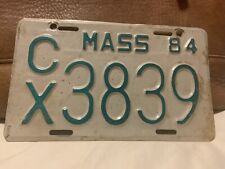 1984 Massachusetts Motorcycle License Plate Mass CX 3839 picture