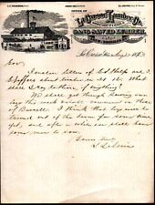 1880 Wi -  LaCrosse Lumber Co - to Governor - SUPERB - EX RARE Letter Head Bill picture