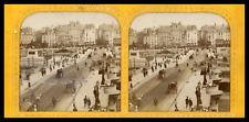 Paris, le Pont Neuf, ca.1870, stereo day/night (French Tissue) vintage print st picture